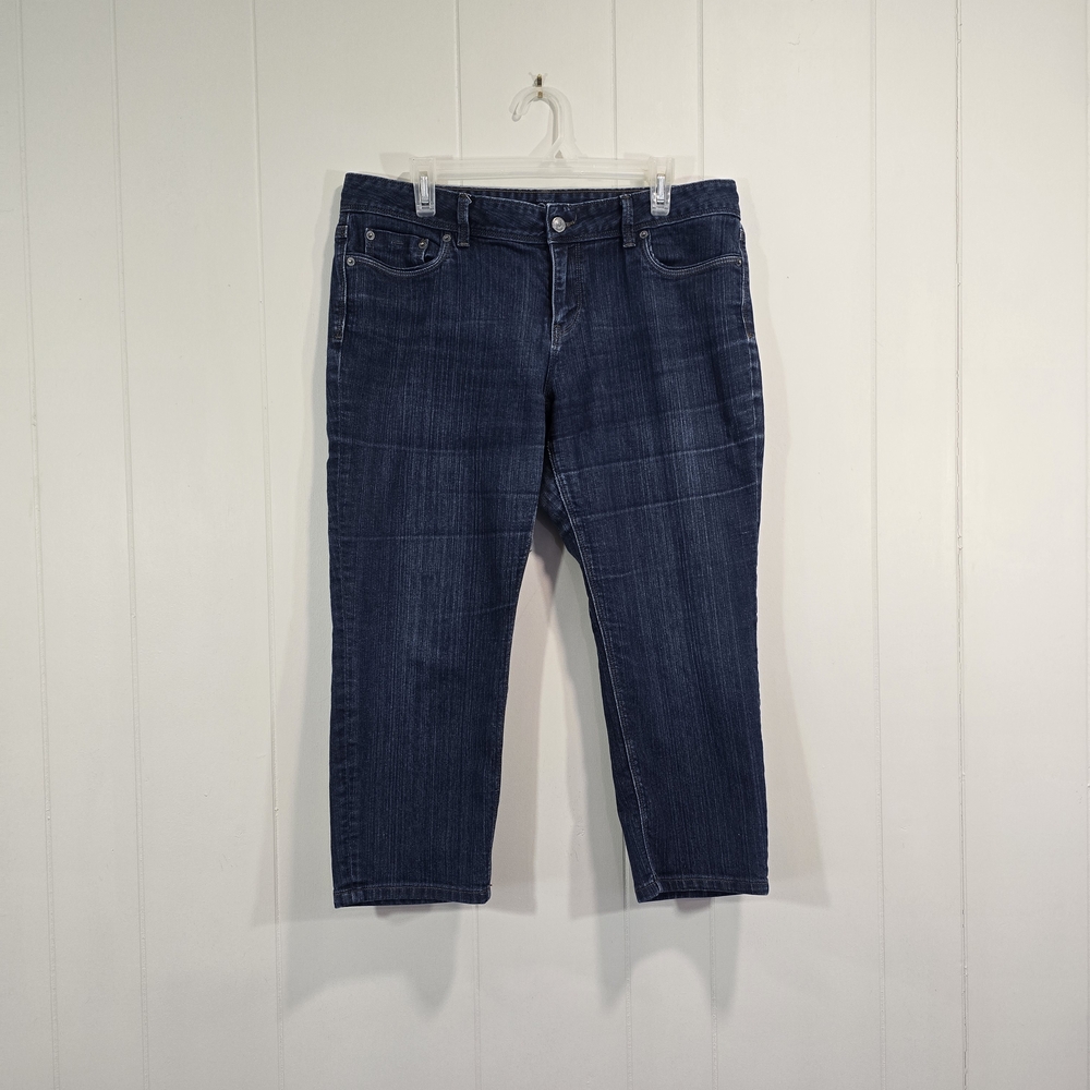 Dark Blue Women's Cropped Jeans